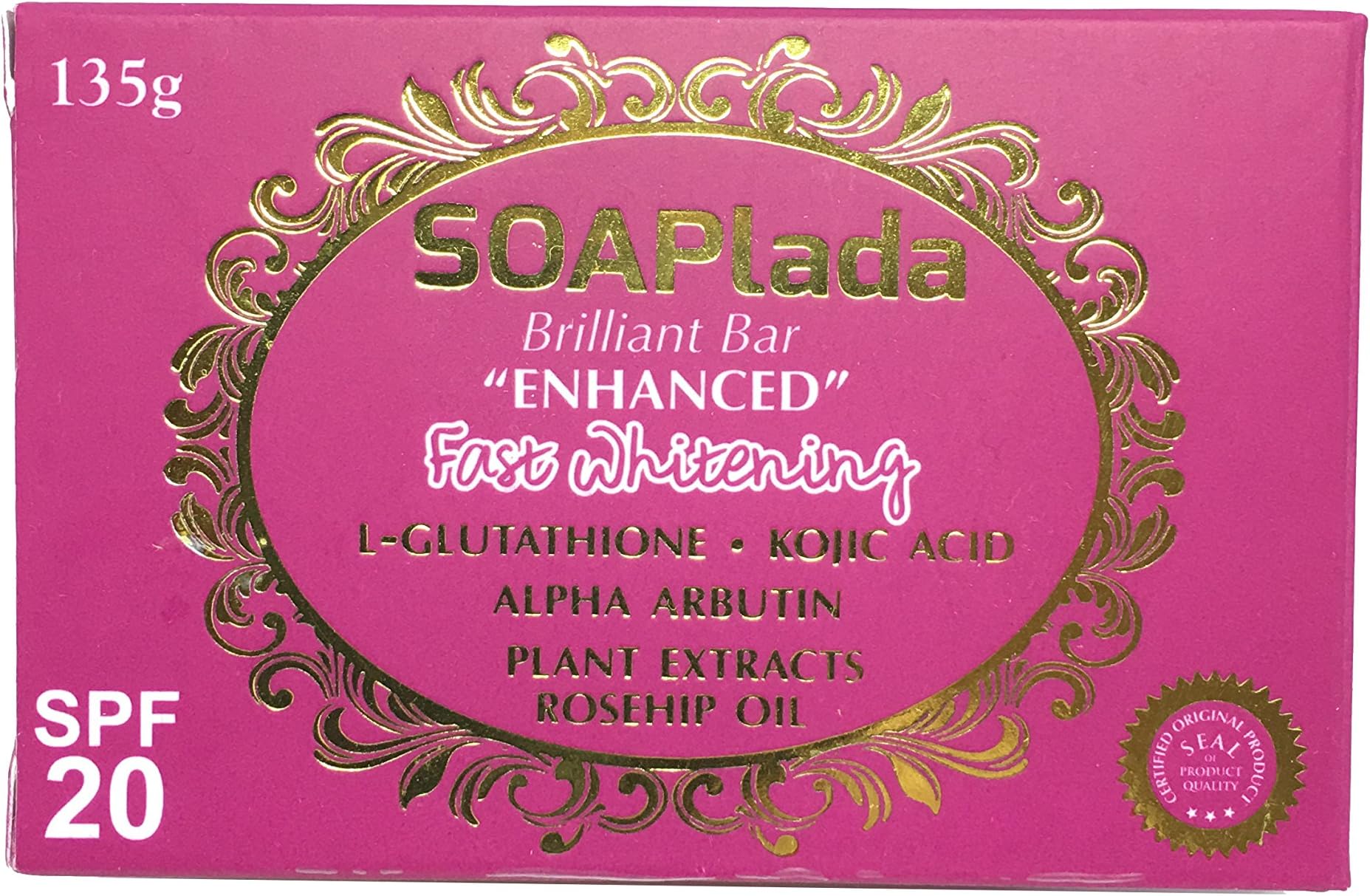 SOAPLADA Fast Whitening Soap Bar 135g
