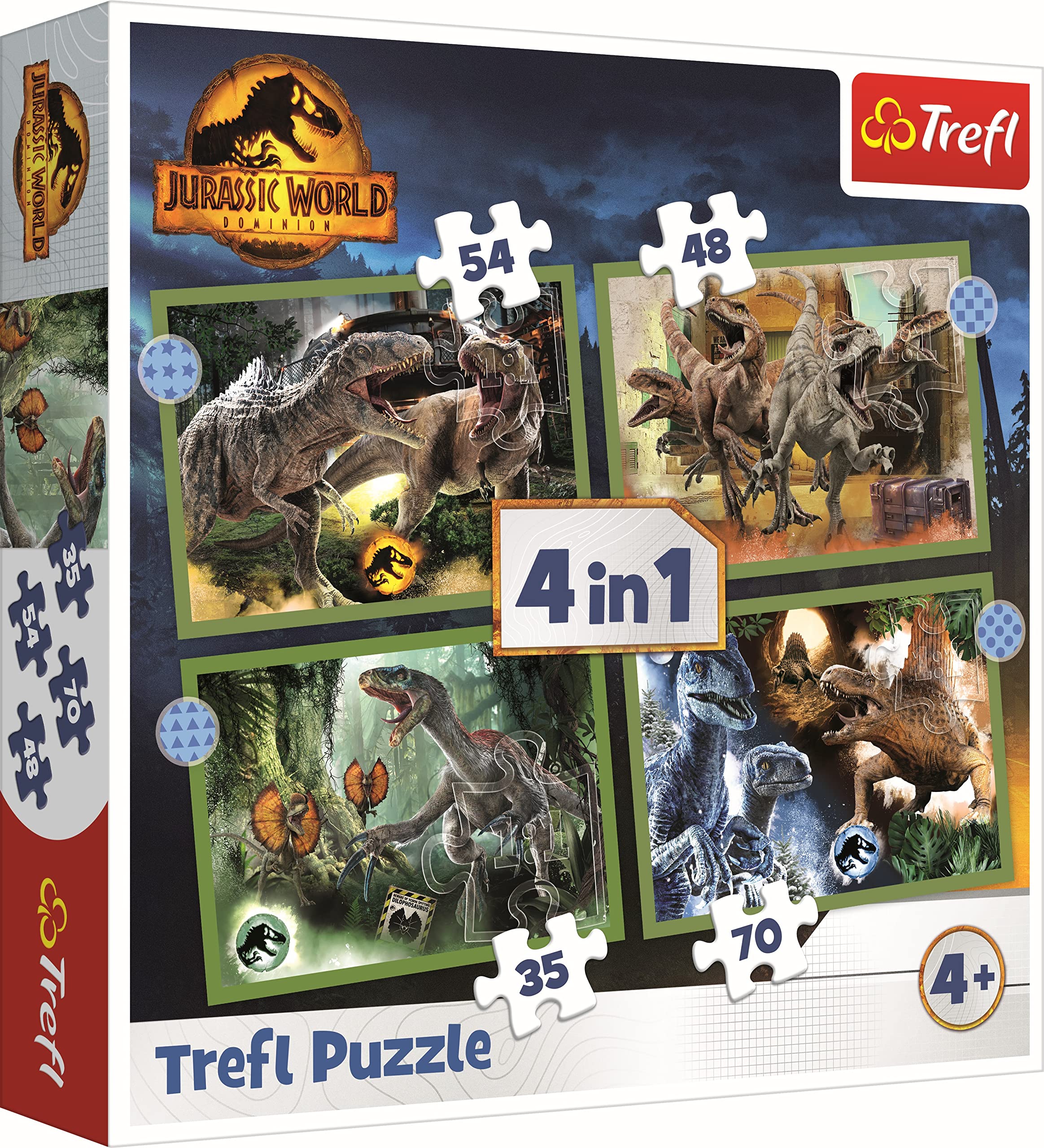 Trefl Junior Puzzle 160 Teile – Jurassic World: Dominion Mit Verrückten Dino-Formen – Für Kinder Ab 6