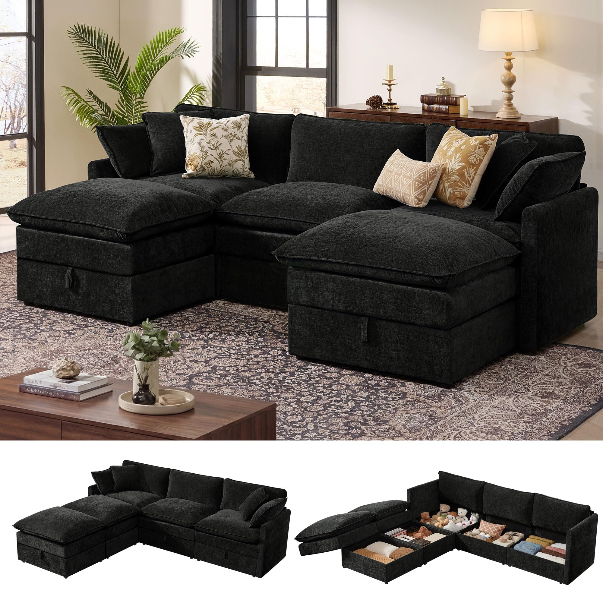 Ihanherry 103 Modular Sectional Sofa with Storage