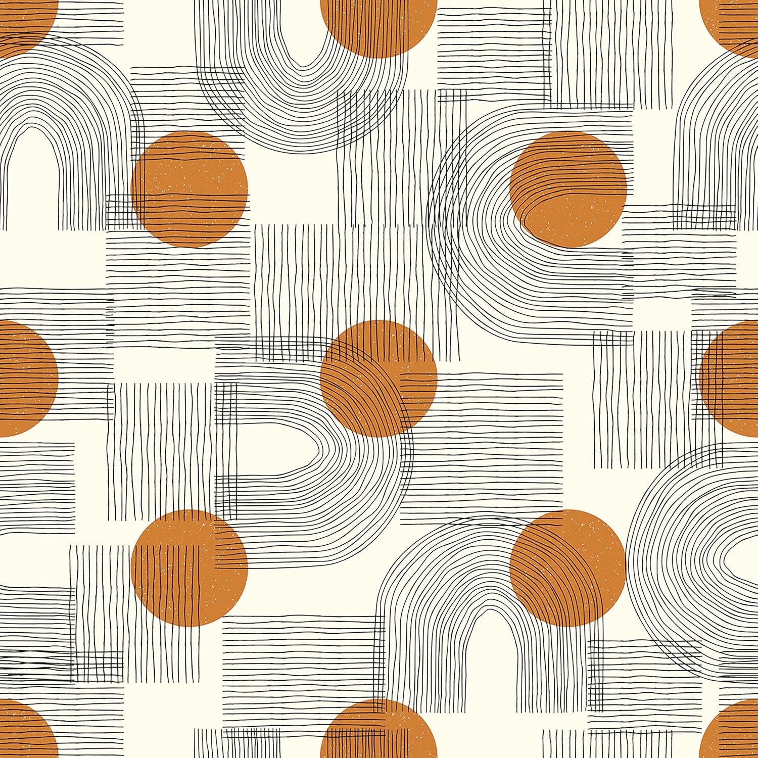 Geometric Wallpaper Peel and Stick Mid Century Modern Wallpaper for Bedroom Living Room Walls 17.5"x102" Abstract Self Adhesive Removable Contact Paper for Cabinets Drawer Liner Vinyl Roll