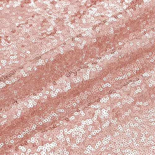 Miniatura 4 de Mantel redondo de lentejuelas de 108 x 108 pulgadas con purpurina para fiesta de cumpleaños, boda, mesa de baby shower, decoración de banquetes,