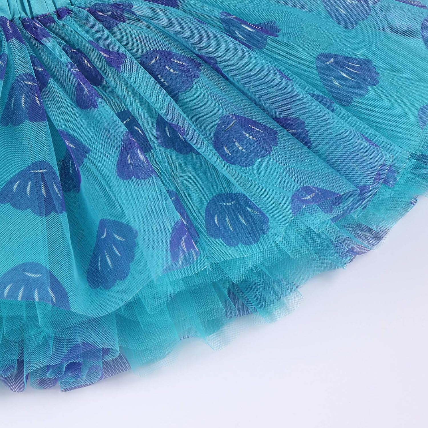 FYMNSI Mermaid 1st 2nd 3rd Birthday Outfit for Baby Girl Romper Tutu Skirt Shiny Headband Cake Smash Clothes Set Photo Props