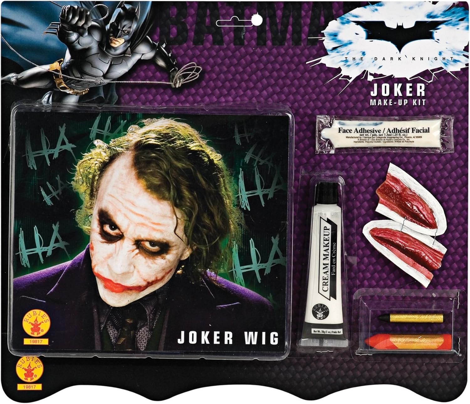 Deluxe Joker Wig & Make-Up Kit Costume Accessory : Toys & Games