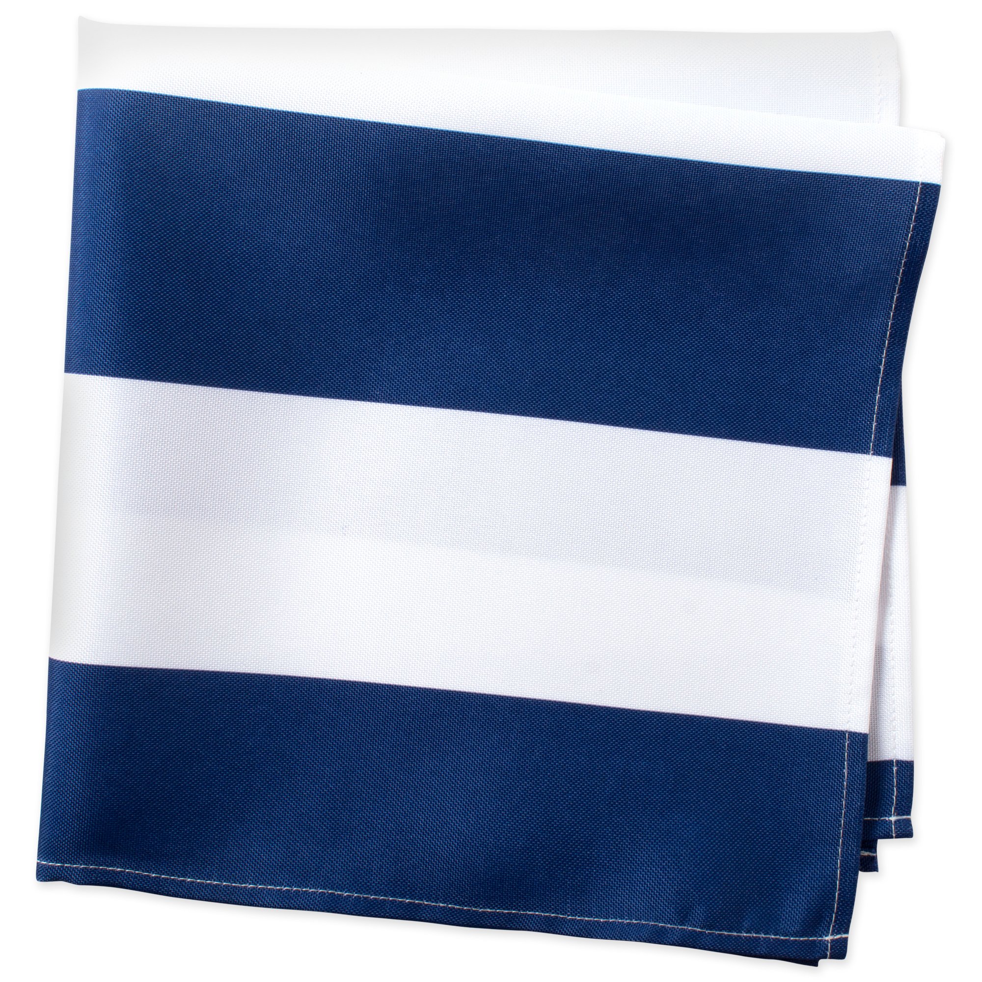 DII Cabana Stripe Outdoor Tabletop Collection, Stain/Wrinkle Resistant & Waterproof, Square Napkin Set, 20x20, Nautical Blue - Image 3