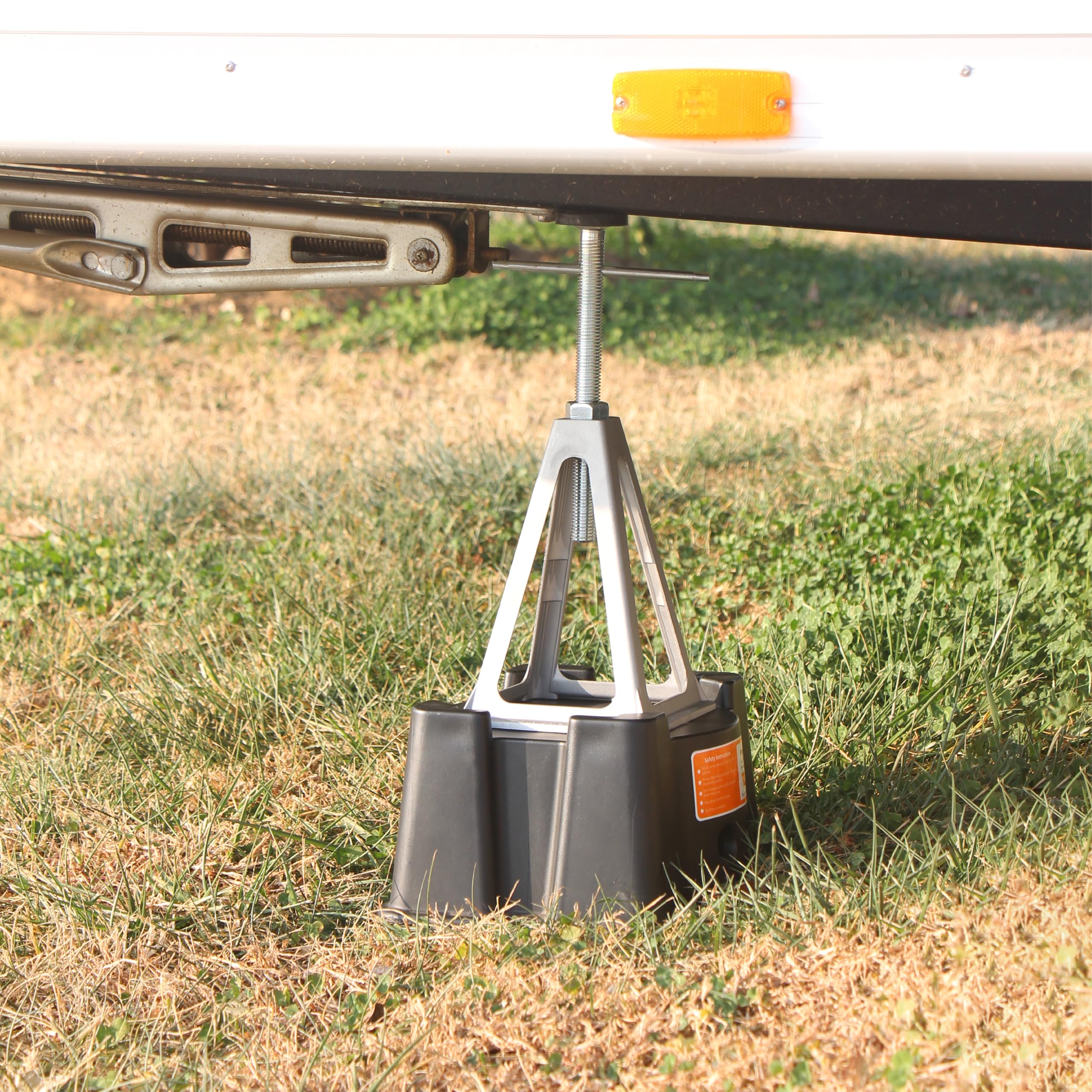 OULEME Lot de 4 Chandelles stabilisateurs en Aluminium Hauteur Réglable pour Camping-Car caravanes Jusqu'à 3600 kg