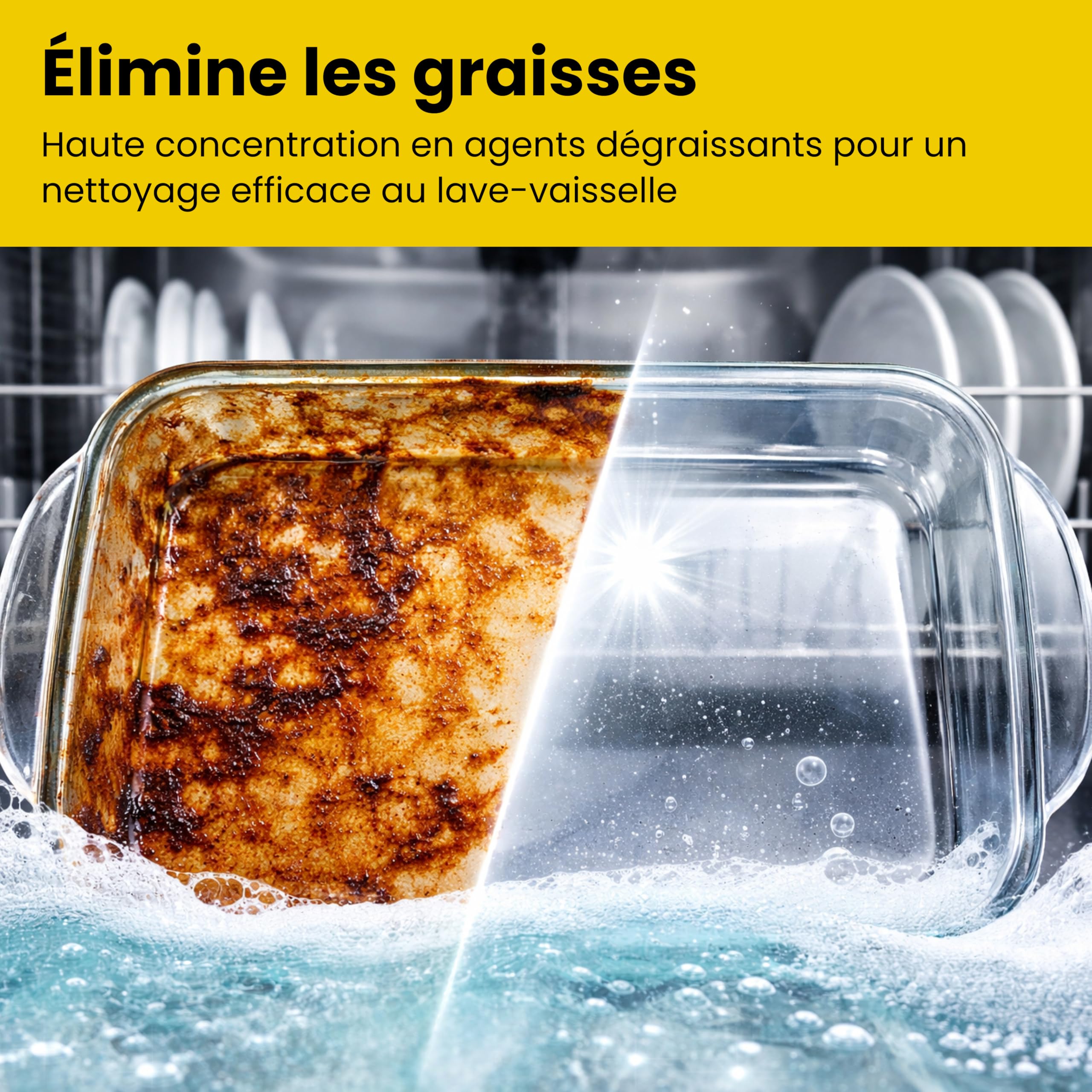 Liquide Lave-Vaisselle 5L - Nettoyant Vaisselle KLEAN’LAV en Bidon pour Doseur Automatique - Élimine Graisses, Sans Parfum - Grand Format Économique pour Usage Intensif - Made in France