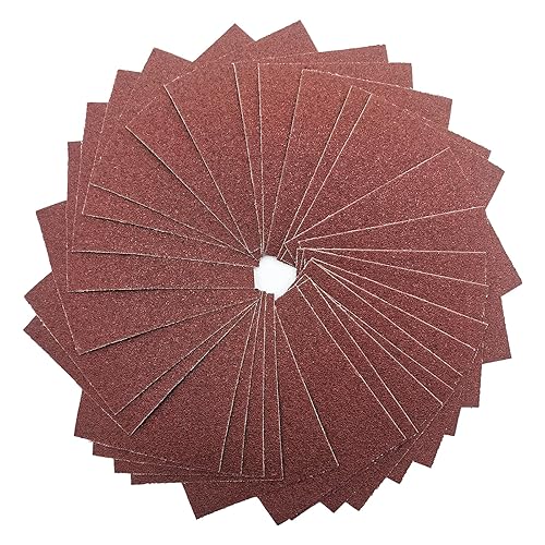 Papel de lija de 14 de hoja de 4.5 x 5.5 pulgadas, papel de arena seca y húmeda, 30 hojas de lijado para lijadoras de palma, bloques de lijado a