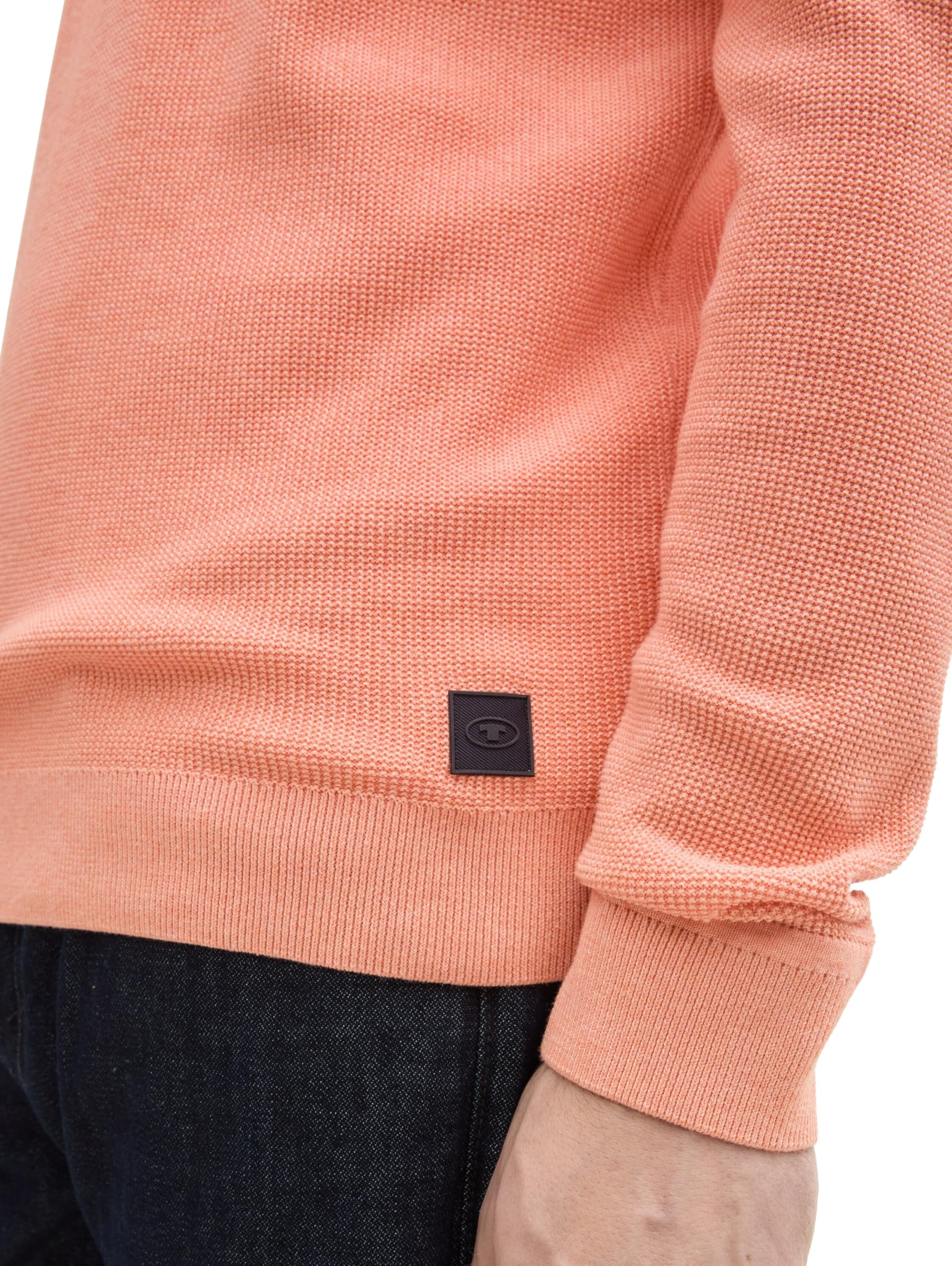 Tom Tailor Herren Basic Strickpullover aus Baumwolle