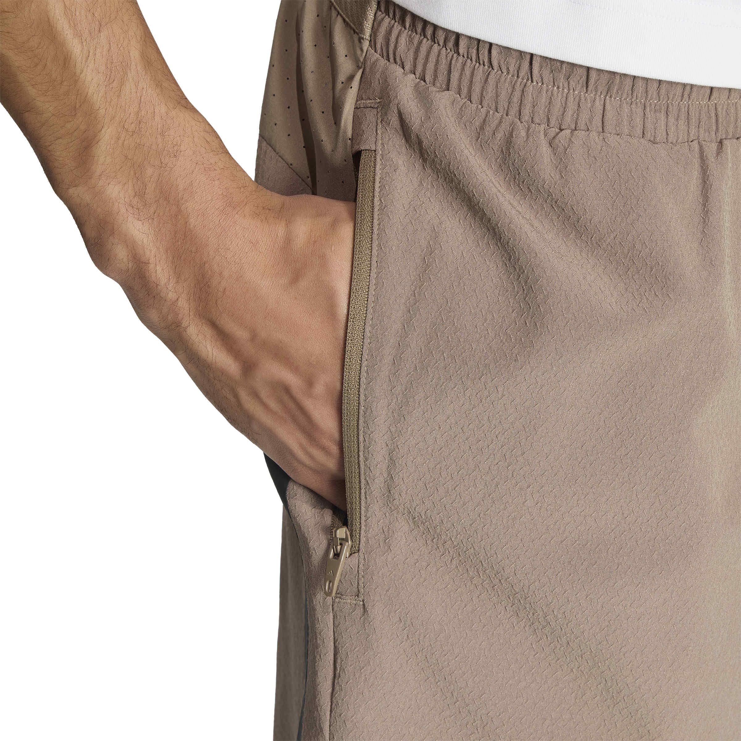 adidas Uomo D4T Primelift 3 Stripes Shorts, Khaki Six, XXL