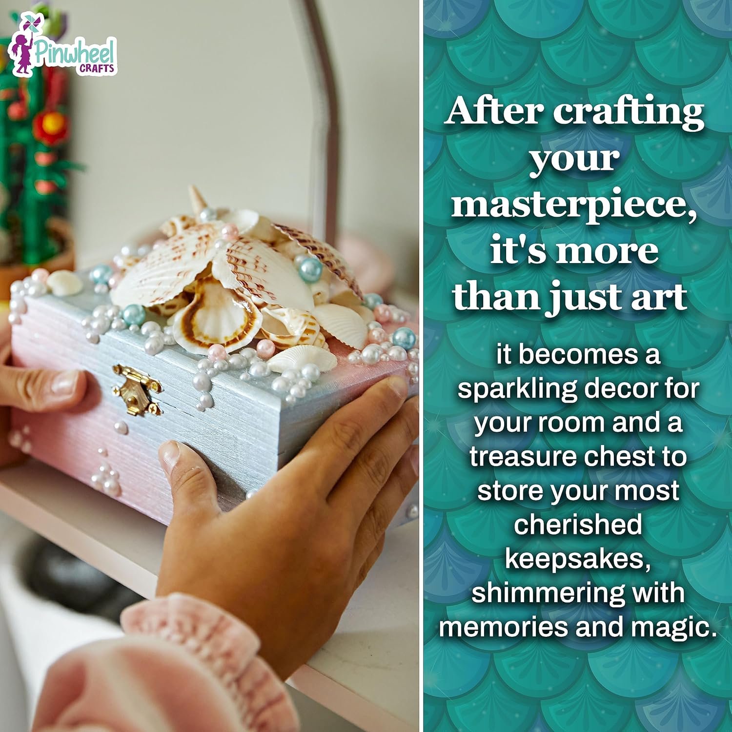 Pendant Jewelry Kit & Mermaid Jewelry Box Kit Bundle - Fun DIY Arts and Crafts Project for Kids Ages 6 7 8 9 10 11 12 - Great Gifts for All Occasions
