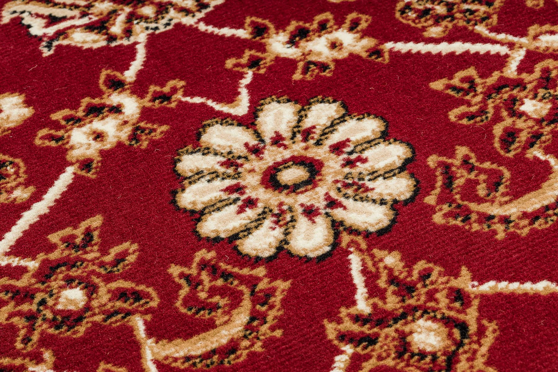 rugsx Tapis de Couloir BCF MORAD KLASYK pour la Cuisine, Le Hall, Le Couloir, l'entrée, Solide, Classique Bordeaux 70x220 cm