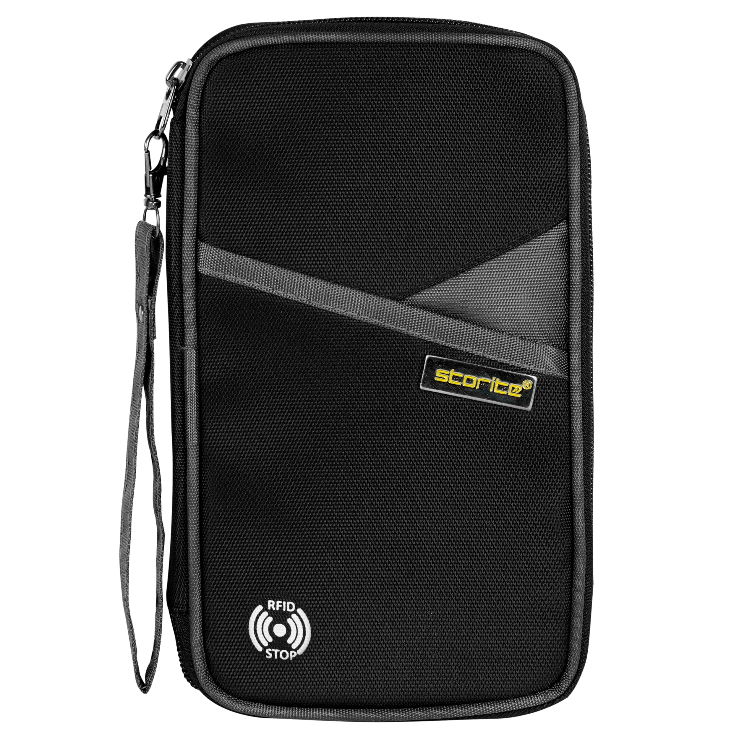 Storite RFID Passport Holder for Family Passport Case Protection Water Resistant Passport Bag for Men & Women Travel Document Organizer Passport Cover (Matte Dark Grey -13x3x23 cm)