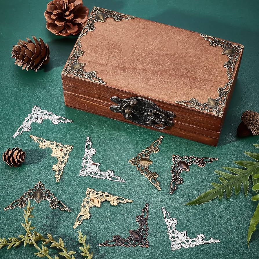 Amazon | PH PandaHall コーナー金具 ボックスコーナー 装飾金具