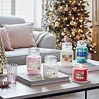 Vista 6 de Yankee Candle Vela perfumada Vela en tarro grande de flurries de azúcar hilada Colección Snow Globe Wonderland Tiempo de combustión: hasta 150