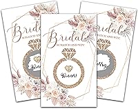 Vista 1 de Tarjetas de juego para raspar para despedida de soltera, boletos de lotería nupcial de hierba de las Pampas, ideas de juegos de despedida de soltera