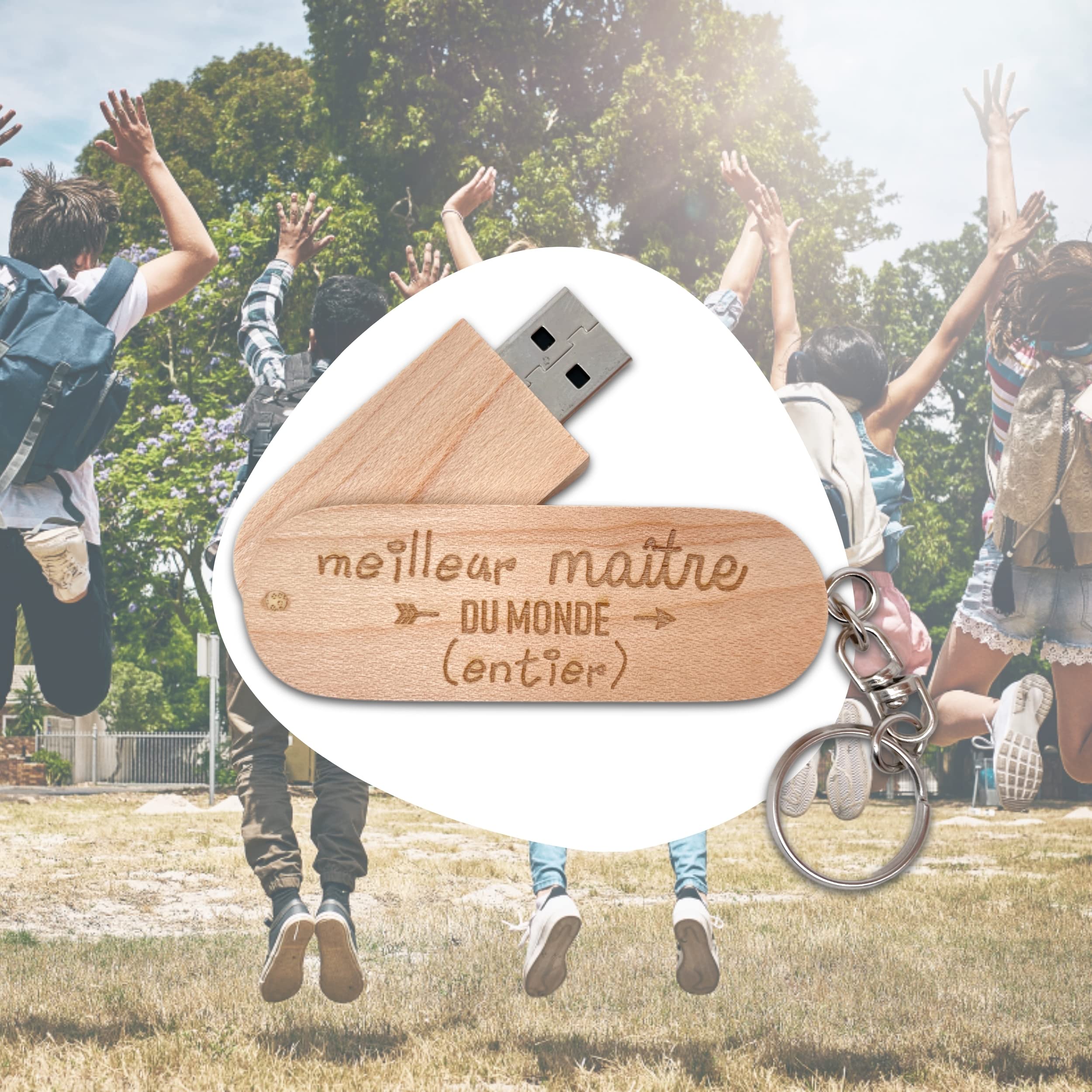 Ernestine - Clef USB 64GB - maître Original - Cadeau de Fin année Scolaire et Occasion - Cadeau école Maternelle Primaire - idée Enfants Professeur - Cadeau instituteur institutrice utile école