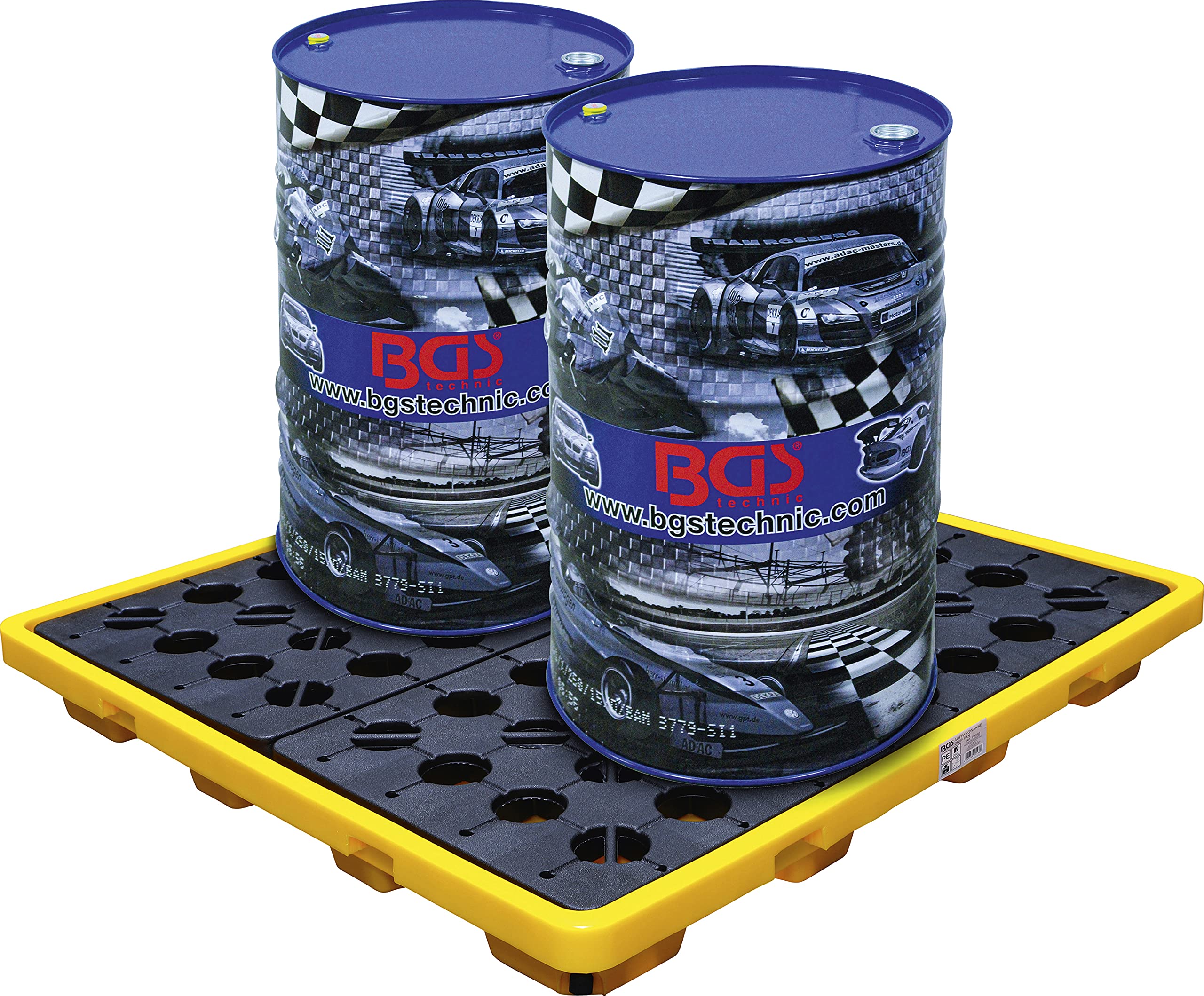 BGS 70050 | Bacinella di raccolta olio | con griglia | per fusti da 4 x 200 l
