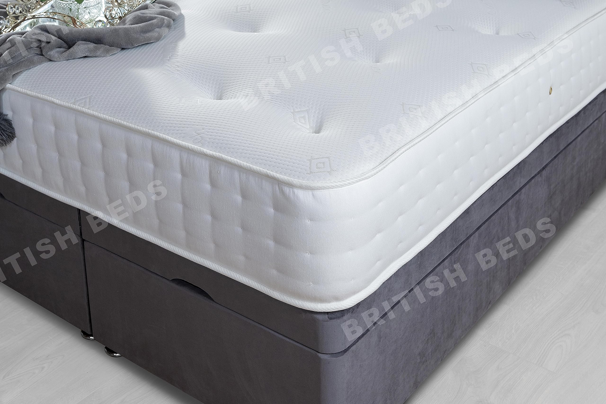 Divano letto con rotelle e cassetti senza materasso rosa 80x200 cm