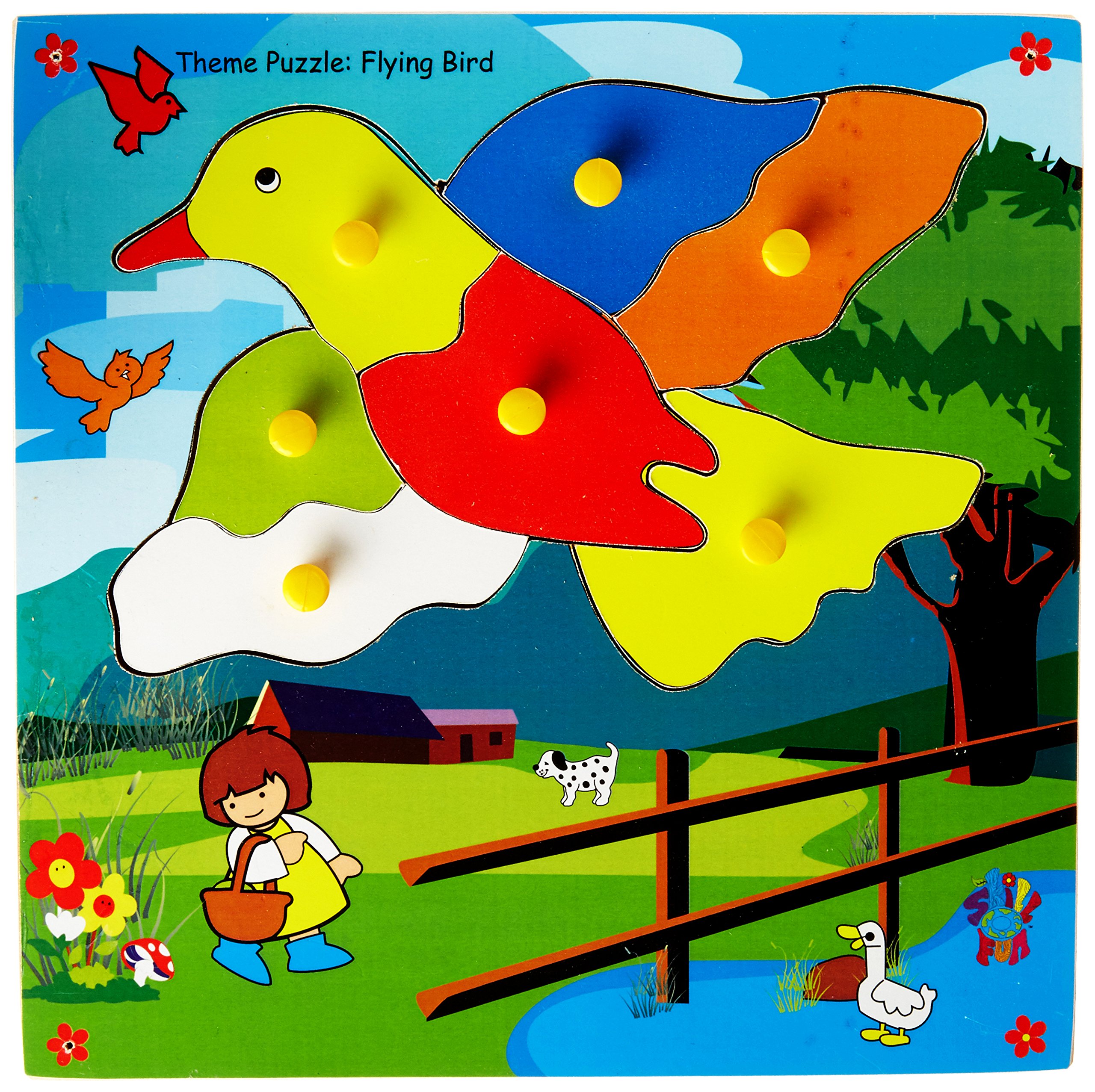 Skillofun Wooden Theme Puzzle Standard Flying Bird Knobs, Multi Color (B009GCSGOU) Amazon Price History, Amazon Price Tracker