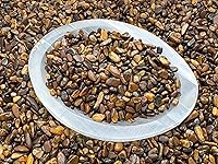 Vista 2 de GAF TREASURES Chips de piedras preciosas semidoradas de 0.5 libras, con diseño de ojo de tigre dorado, mini cristales triturados con ojo de tigre