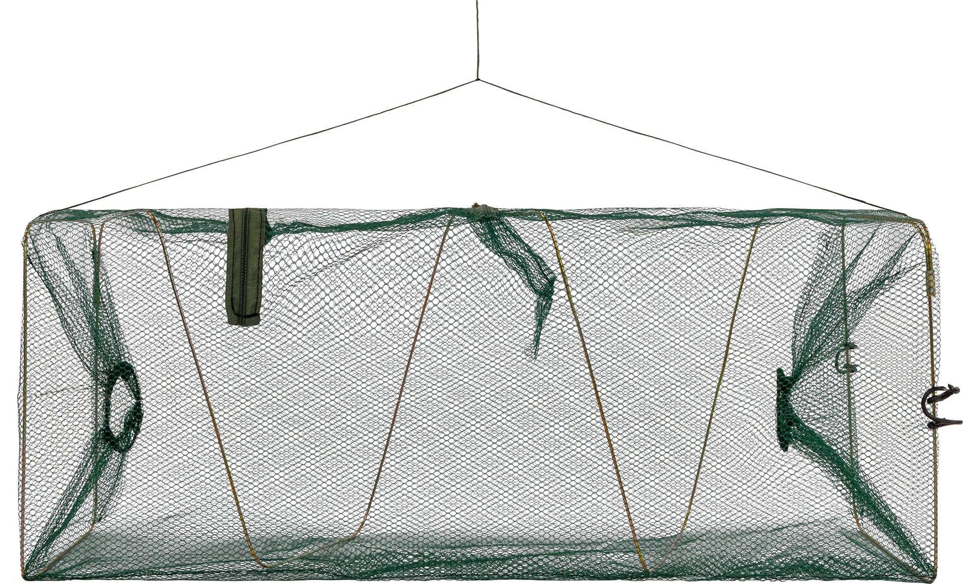 normani Köder Fisch Reuse Aalreuse mit Futterbeutel 55 cm bis 120 cm Fischfangnetz Krebsreuse Faltbare Angelnetzfalle