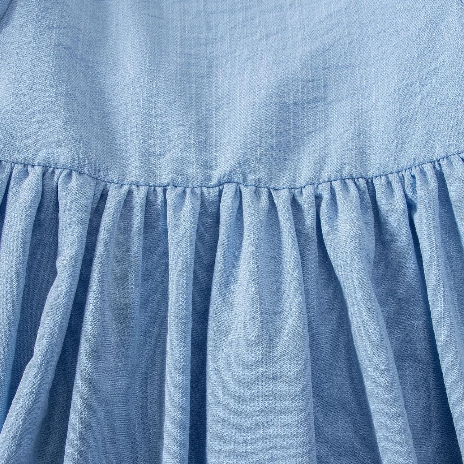 Tutu.kk Toddler Girls Casual Dress Puff Sleeve A-Line Swing Flared Party Birthday Formal Dresses 2-8 Years - Image 6