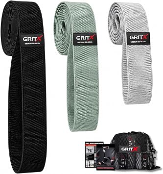 Multiple Lengths Fabric Resistance Bands Set Short, Medium & Long Exercise Bands for Working Out Non-Slip, Durable Exercise Bands for Stretching, Yoga, Home Fitness