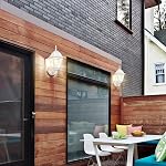Outdoor Wall Light Fixtures 2 Pack Porch Lights Outdoor Waterproof Exterior Wall Sconces White Anti-Rust Metal with Glass Outdoor Garage Light Fixtures for House Doorway Patio