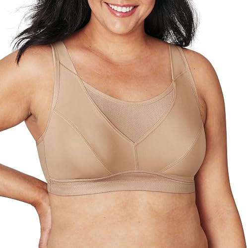 PLAYTEX Womens Secrets Bounce Control Wirefree Bra, Non-Slip Adjustable Moisture