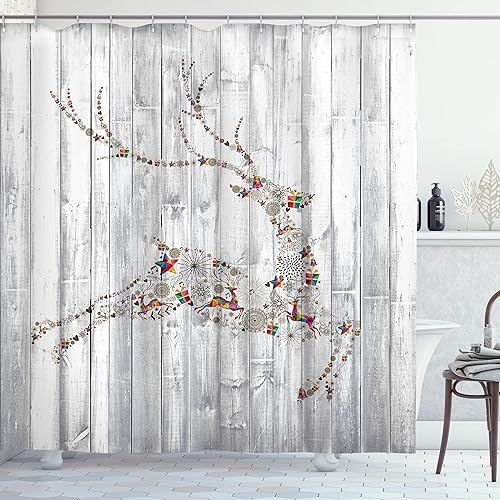 Miniatura 20 de Creative Bath cortina de regadera en tela impermeable con pintura en estéreo, de 72 x 72 pulgadas Verde Blanco Marrón,Verde Rojo Bronceado,Verde