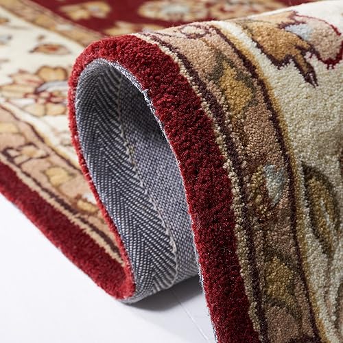 Miniatura 6 de SAFAVIEH Total Performance Collection - Alfombra de pasillo, 2 pies 3 pulgadas x 9 pies, color borgoña y marfil, oriental, enganchada a mano, no