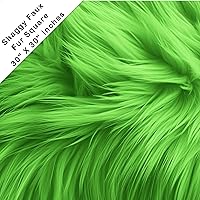 Vista 97 de FabricLA Cuadrado de piel sintética lanuda – 30 x 30 pulgadas precortado – Utiliza tela de piel sintética para bricolaje, decoración de piel