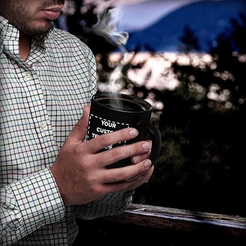 Miniatura 7 de Juego de tazas de café Java curvadas personalizadas, paquete de 50 unidades, logotipo personalizado, texto, 12 onzas, tazas de cerámica para