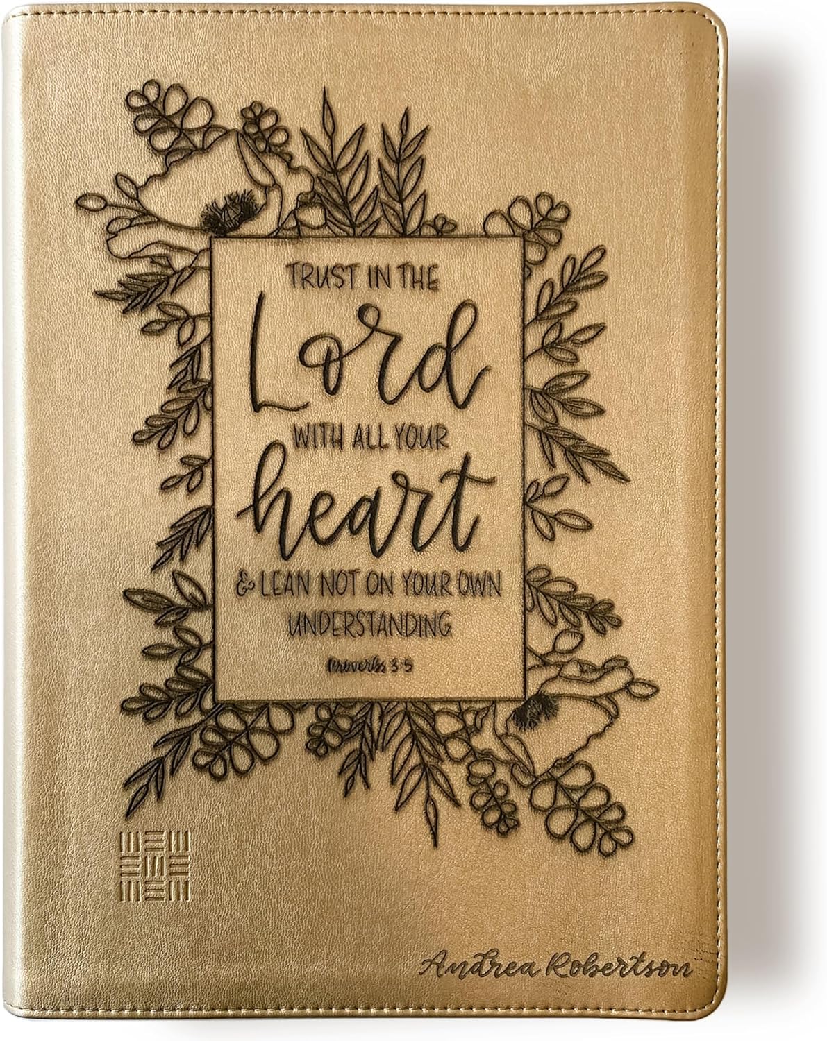 JOY CREATIVE NLT Every Woman's Soft Gold Bible | Personalized with Name | Custom Design is Hand Illustrated and Laser Engraved | Gift for Birthday, Graduation, Baptism, Anniversary, Wedding...