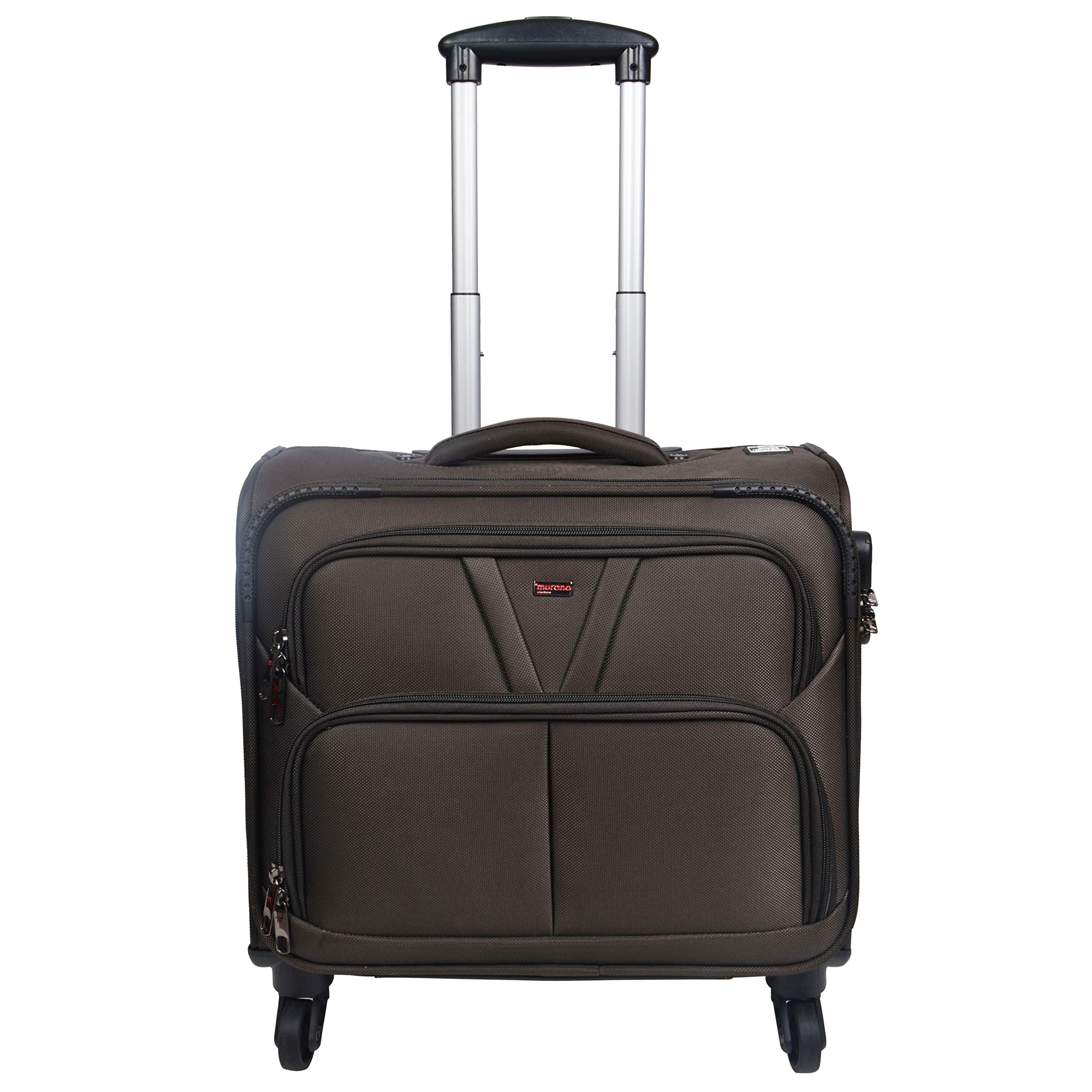 Murano Vegabond 4 Wheel Polyester 28 LTR Brown Soft-Sided 15.6 inch Laptop Overnighter Bag/Luggage Bag (B07F6D4J8H) Amazon Price History, Amazon Price Tracker