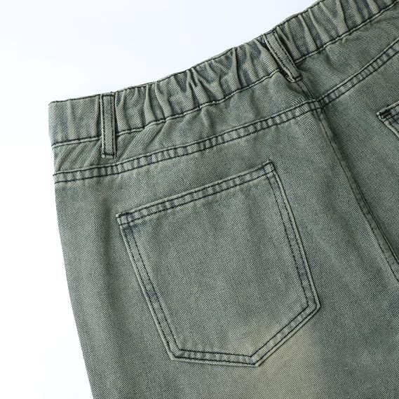 Baggy Jeans Women's High Waist Y2K Boyfriend Jeans with Elastic Band