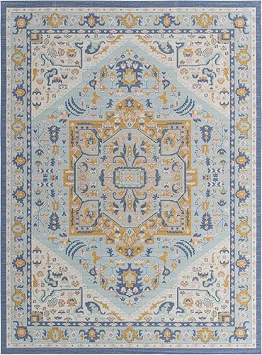 Miniatura 3 de Rugs.com Whitney Collection - Alfombra baja de 9 x 12 pies, color rosa polvo, perfecta para salas de estar, comedores grandes, planos abiertos