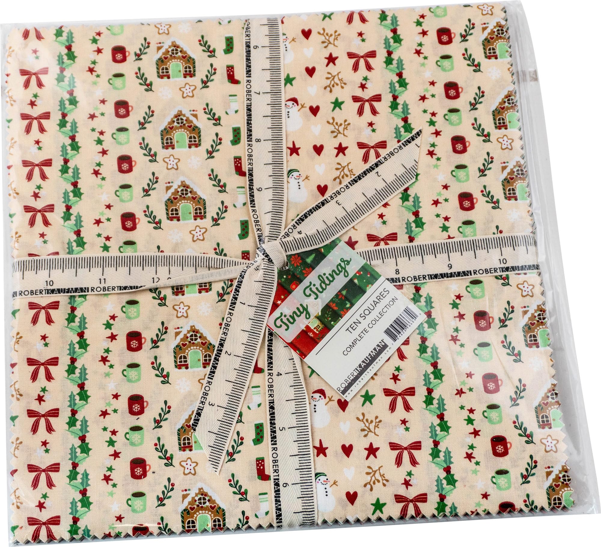 Tiny Tidings Ten Square 42 10-inch Squares Layer Cake Robert Kaufman Fabrics TEN-1471-42