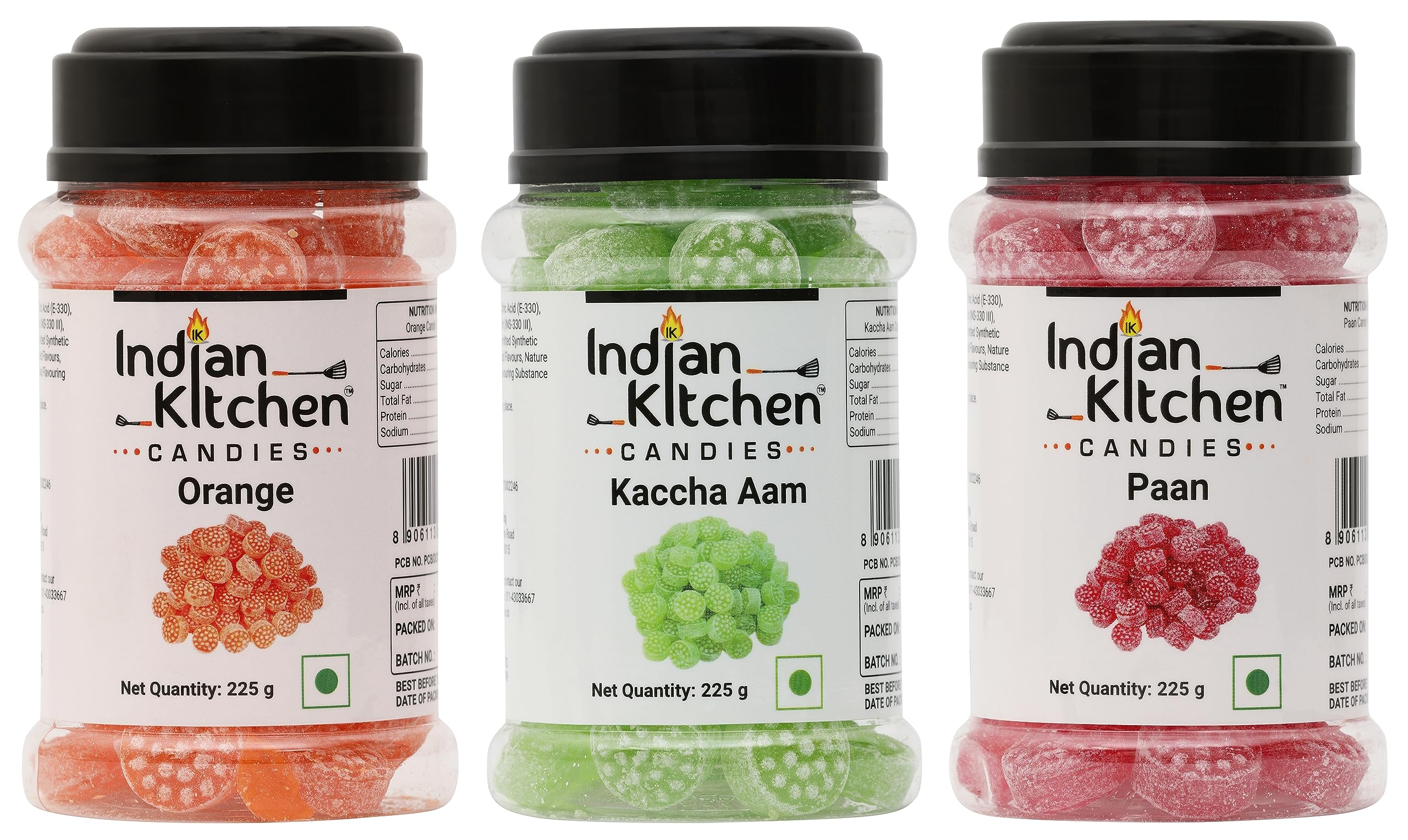 INDIAN KITCHEN Combo of Orange, Kaccha Aam and Paan Candy 225g (Pack of 3) (B07VKL4DKV) Amazon Price History, Amazon Price Tracker