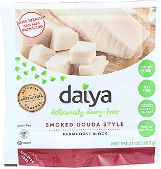 DAIYA Smoked Black Gouda Cheese, 7.1 Ounce (Pack of 8)