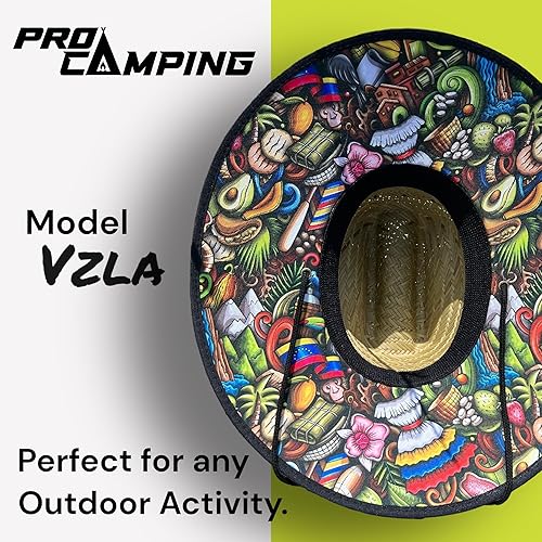 Miniatura 6 de PROCAMPING Sombrero de Paja para Hombre y Mujer con diseño de Venezuela, Proteccion Solar UPF 50+  Sombrero Unisex - Sombrero de Venezuela, Vzla