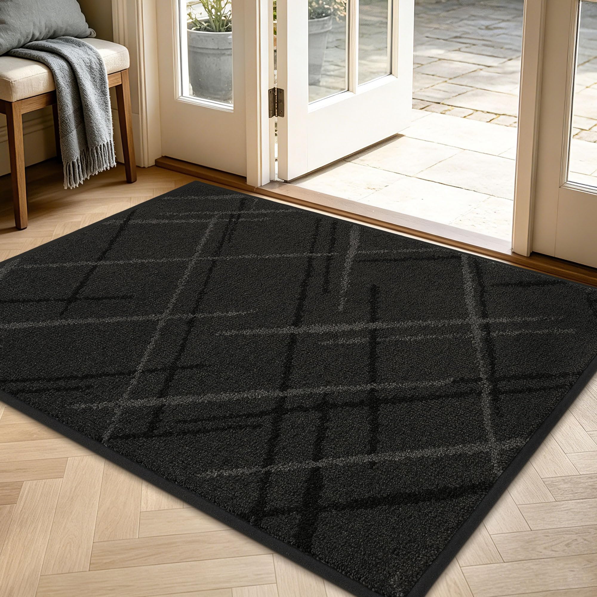 BEQHAUSE Blue Door Mat - Non-Slip Entryway Rug -14