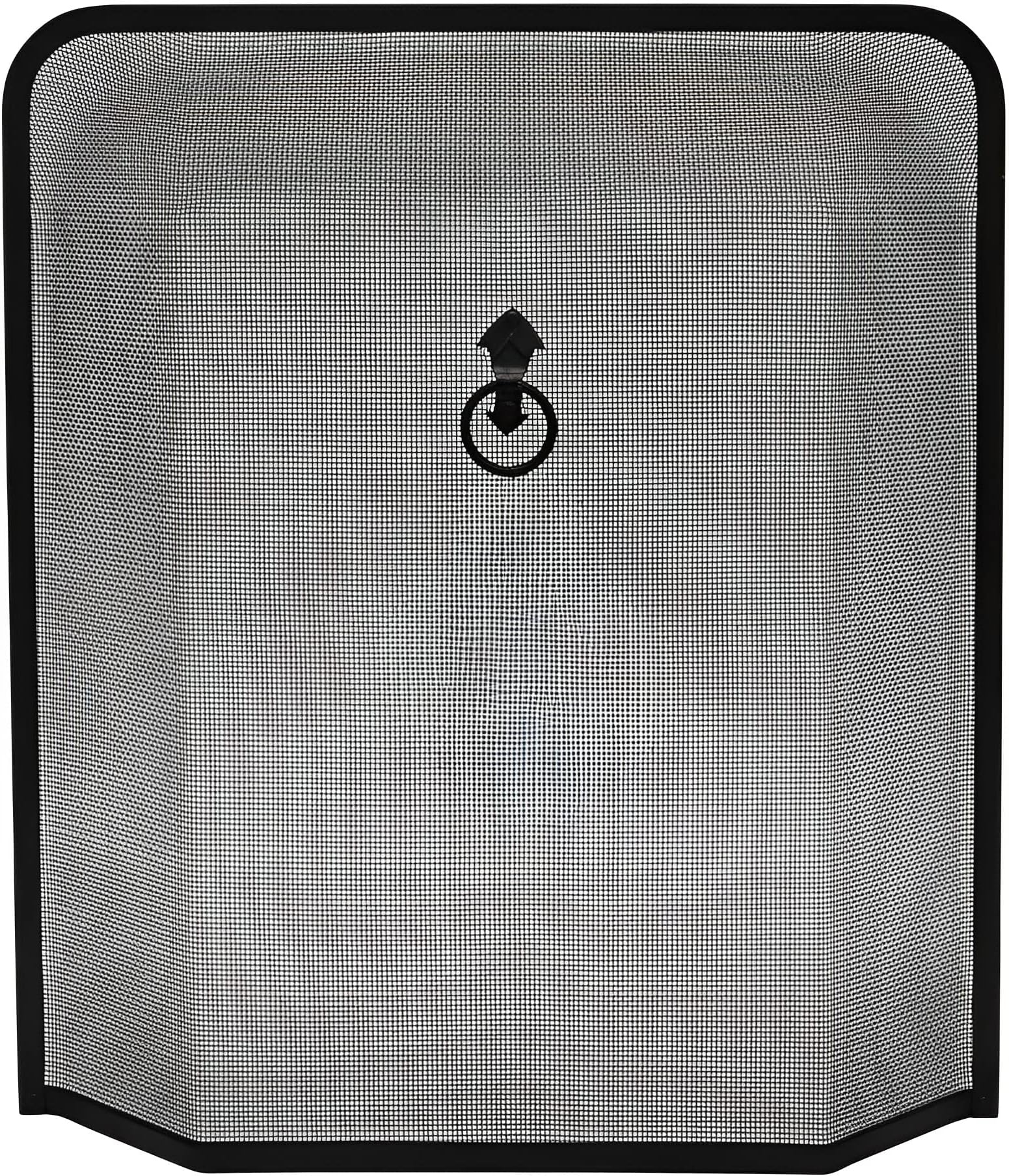 Aggloz | HEAVY DUTY | Fireguard Spark Guard | Fire Screen Protector | Metal Fire Guard | Fireplace Spark Mesh Guard | Freestanding | Single Panel | Transparent | Fire Guard Fire Place Guard | Black