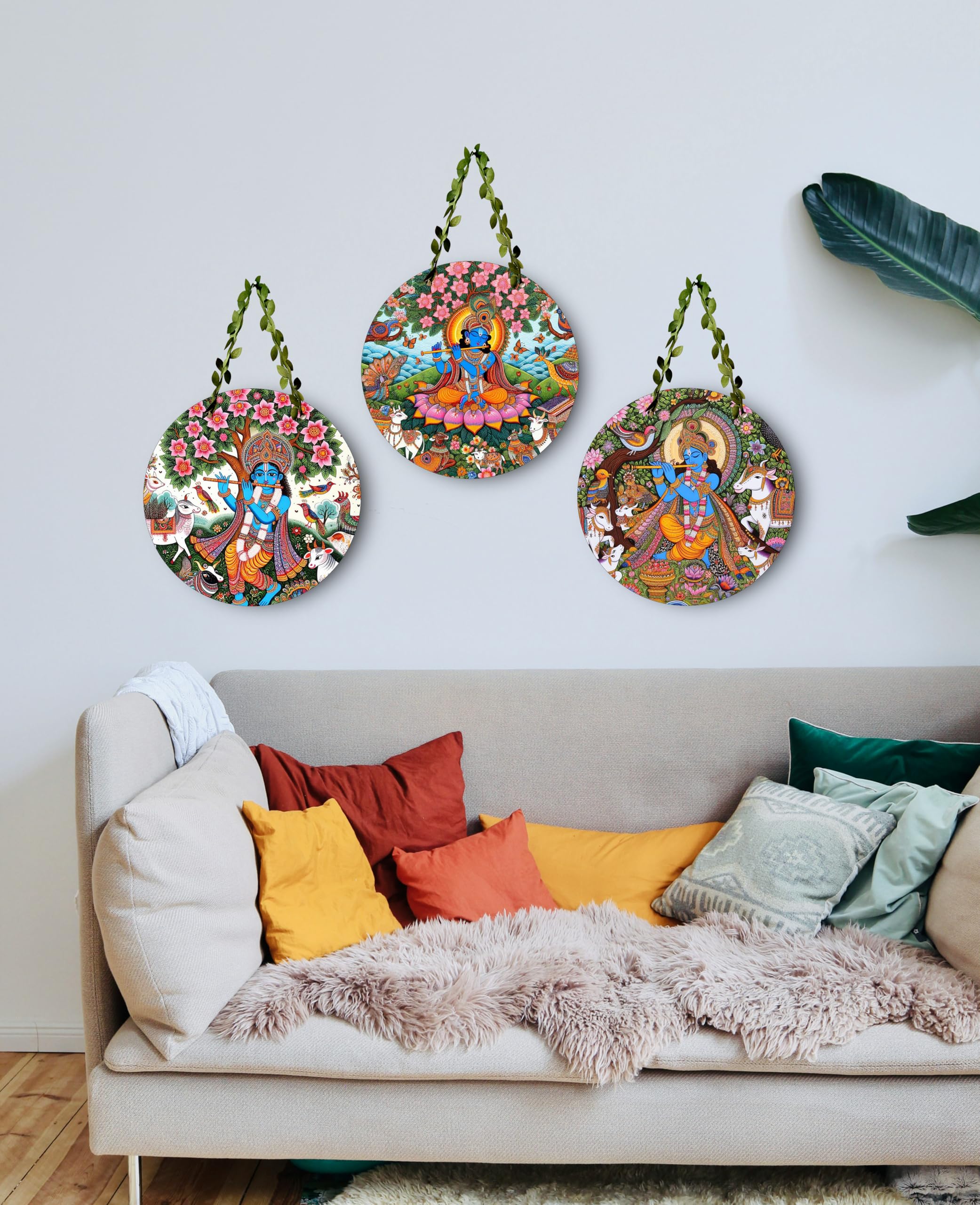 MD Arts Wall Hanging Decorative Items for Living Room | Circle Set Digital Print Wall Art | Cir-Set-0006 3