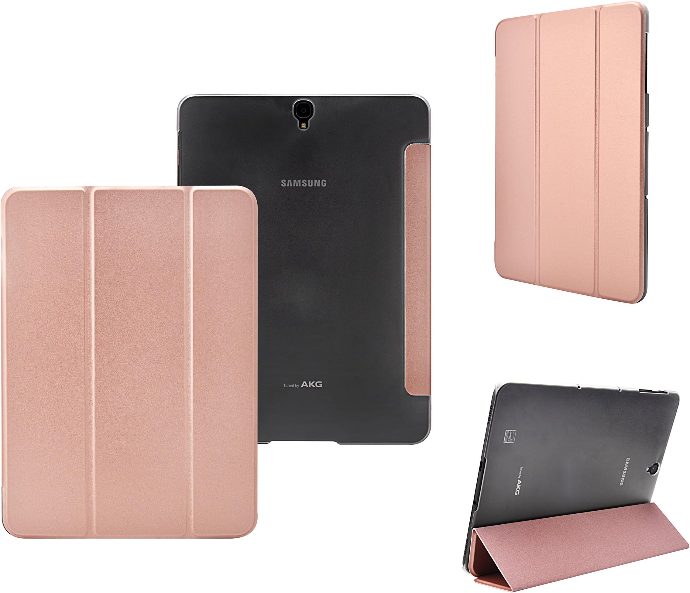 Samsung Galaxy Tab S3 9.7 Case, NEESI Ultra Lightweight Slim Smart Cover Stand Folio Case with Auto Wake/Sleep Cover Case for Samsung Galaxy TAB S3 9.7 SM-T820/SM-825 2017,Rose Gold