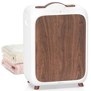 Keenray Towel Warmer Bucket, Luxury Rectangle Towel Warmer for Bathroom with Timer & Delay, Customized Fragrance, Child Lock, Fits 2 Large Towels, Blankets, Bathrobes, Ideal Gift for Him & Her(Brown) - Amazon product rated Grade A