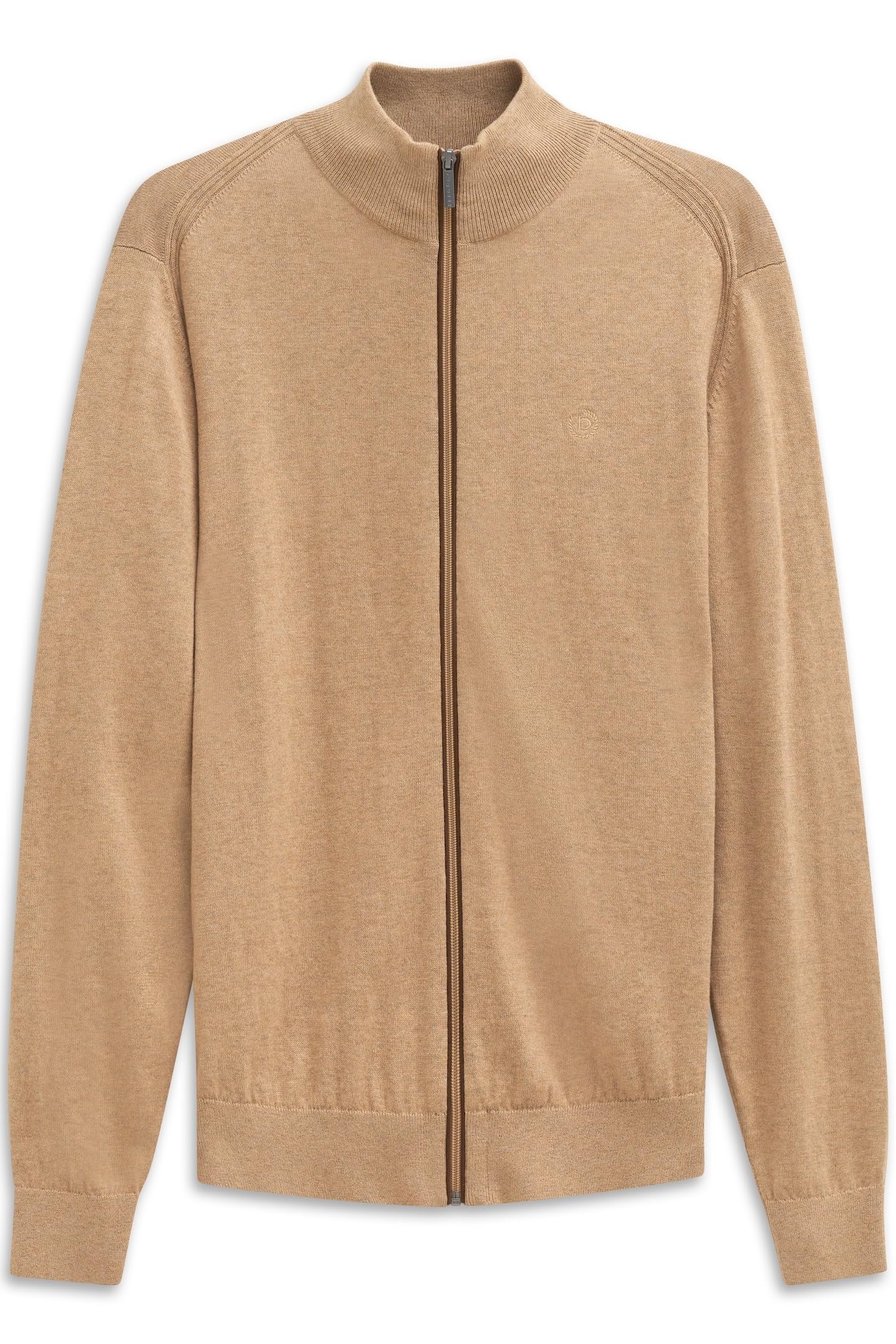 bugatti Herren Strickjacke 7600-85520D | Regular Fit Reißverschluss Stehkragen Baumwolle-Kaschmir-Mix Freizeit und Büro