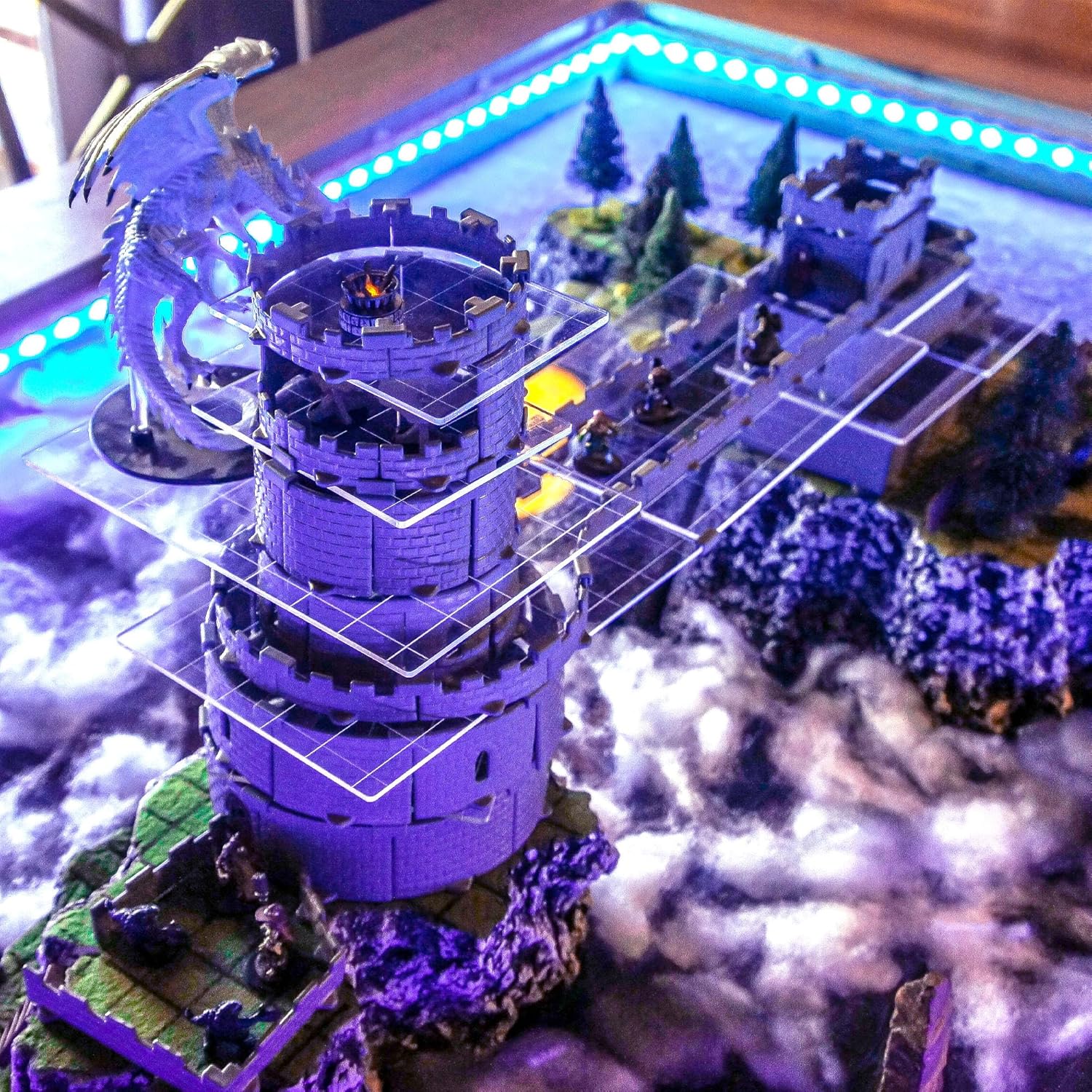 Modular Castle System: Tabletop & RPG Terrain Game Set for Dungeons & Dragons, Pathfinder, Castles & Crusades, 13th Age, Runequest, Asunder, Zombicide, and More! - Wizard Set (400+ Pieces)
