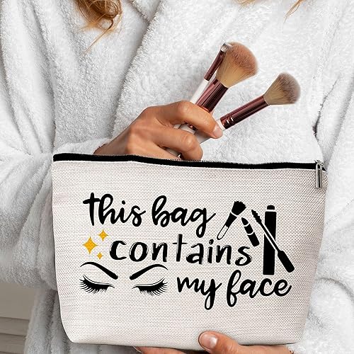 Miniatura 4 de GREOXG Bolsa de maquillaje divertida, Esta bolsa contiene mi cara-1