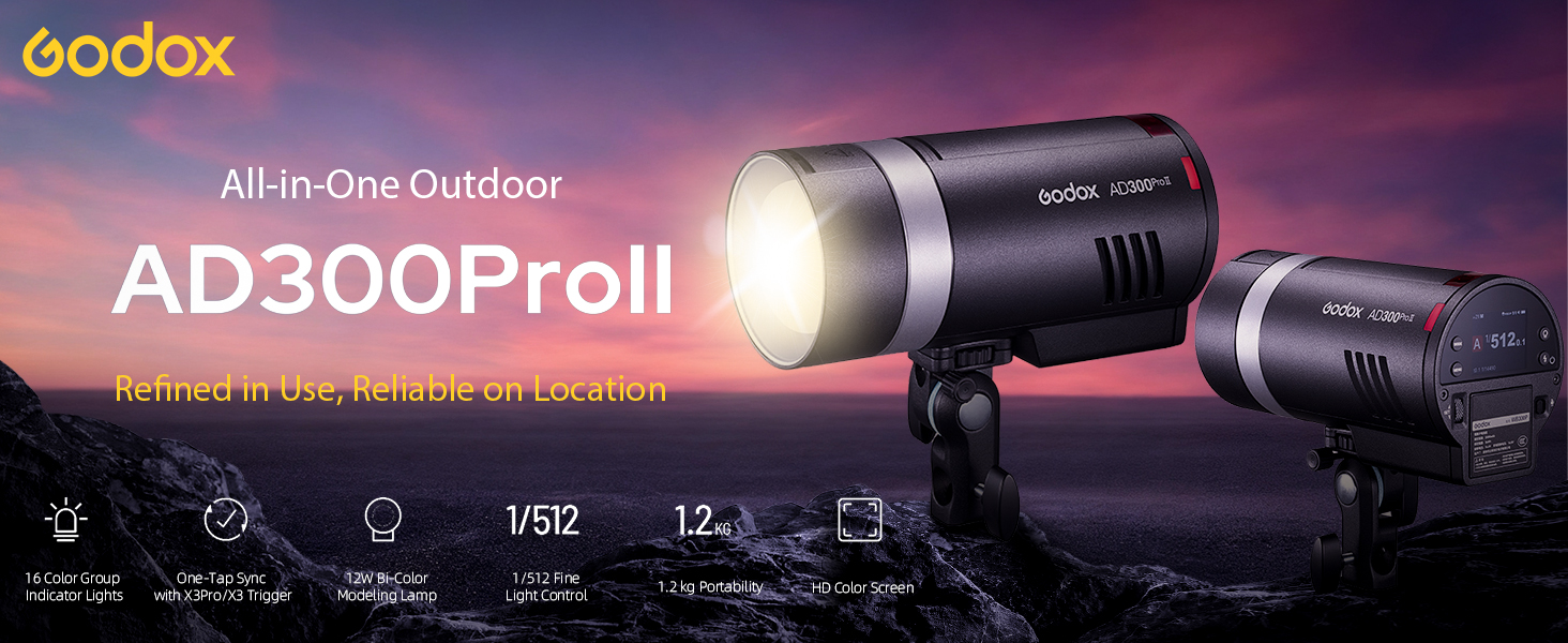 Amazon.com : Godox AD300Pro II AD300 Pro II AD300ProII Outdoor